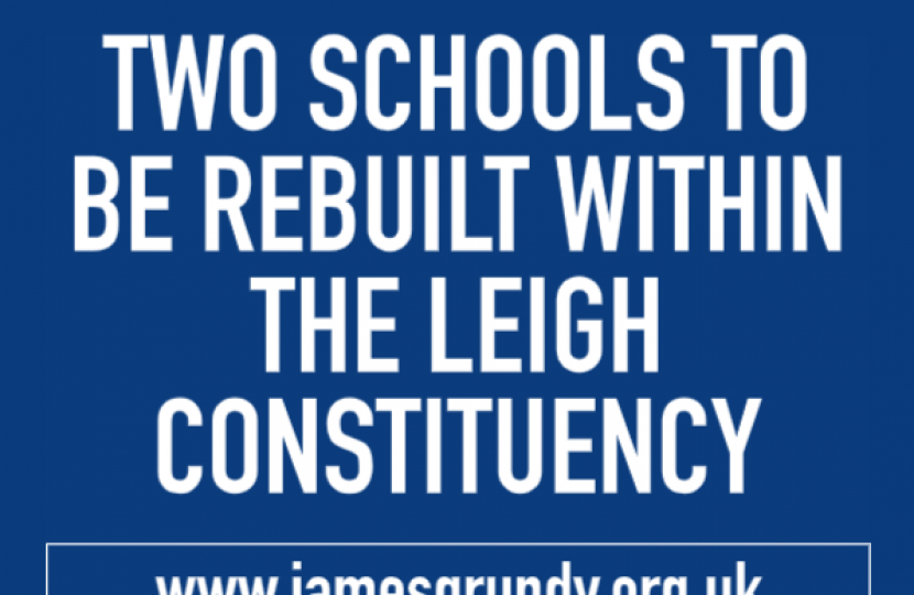 Two Schools to Be Rebuilt Within the Leigh Constituency