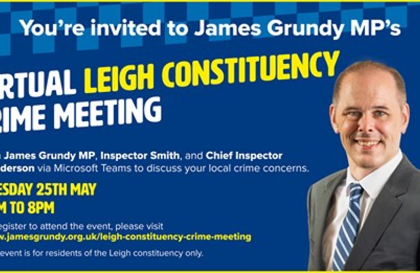 Virtual Leigh Constituency Crime Meeting Graphic