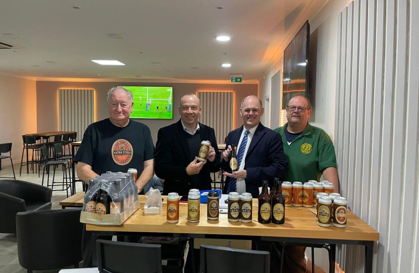 James Grundy MP and Northern Ireland Secretary with George Shaw Breweries
