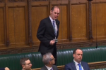 James in Parliament on rail connectivity in Leigh