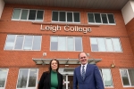 James Grundy MP and Anna Dawe at Leigh College