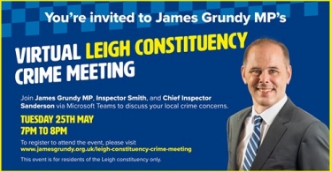 Virtual Leigh Constituency Crime Meeting Graphic